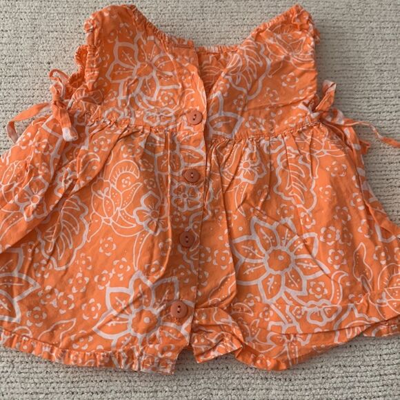 Hawaiian Designs | Infant Girls Orange SUMMER Sleeveless Dress - Picture 7 of 7